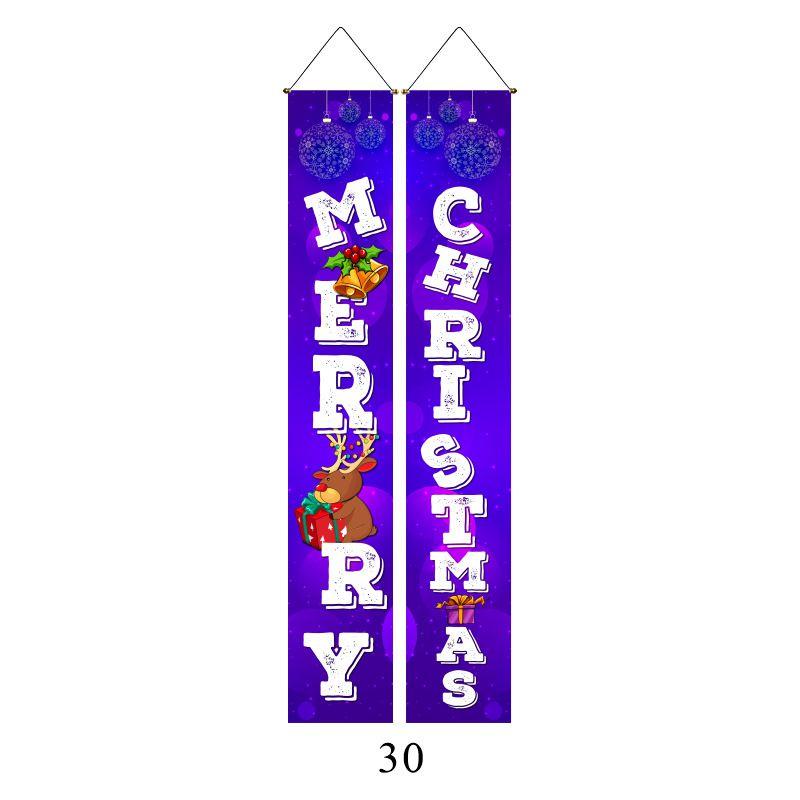Festive Nutcracker Christmas Decoration Hanging Door Banner Soldier Character Porch Sign