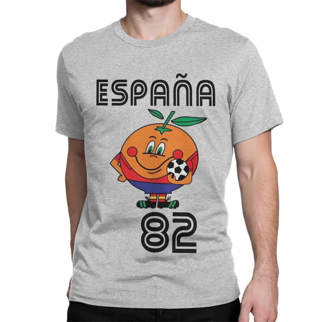 2025 новая модель Футболка Naranjito Мужская Женская Хлопковая Футболка С Круглым Вырезом Espana 82 Талисман Испании 1982 Футбол Футбол Футболка Ткань