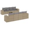 VidaXL Salon de Jardin avec Coussins 9 pcs, Canapés de Terrasse, Ensemble de Meubles de Patio, Mobilier d'Extérieur, Beige 3254686