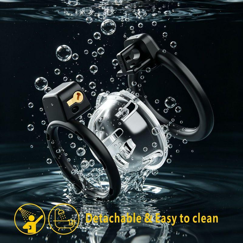 Micro Nested Chastity Cage Mini Penis CB Lock Sissy Urethral Restraint SM Training Anti-Cheating Urethral Lock Cock Cage Sex Toy