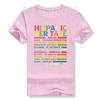 Hispanic Heritage Month National Latino Countries Flag T-Shirt Letters Printed Graphic Tee Top La Herencia Hispana Women Clothes