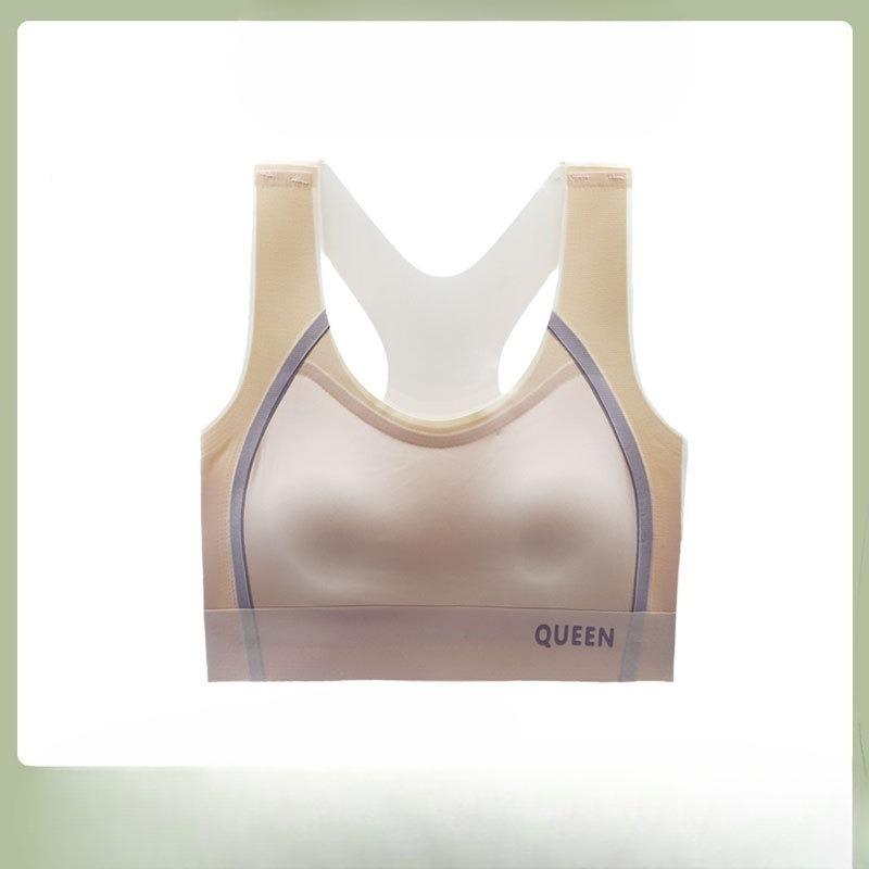 Женское тонкое бесшовное спортивное нижнее белье большого размера с красивой спинкой, защитой от ударов, без косточек, дышащее, с эффектом подтяжки.
