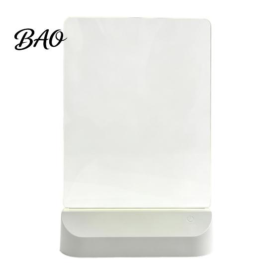 Reusable Acrylic Writing Board LED Drawing for Kids, Rechargeable DIY Light Up Tablet with 7 Color Illuminated Lights Pens, Neon Glow Note Board, Back