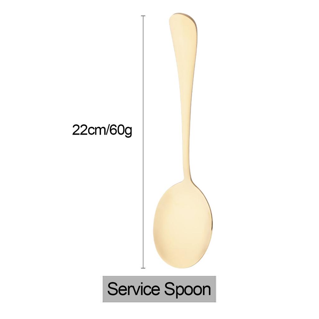1Pc Mirror Spoon Salad Serving Spoon Set Western Stainless Steel Cutlery Unique Service Spoon Kitchen Table Accessories