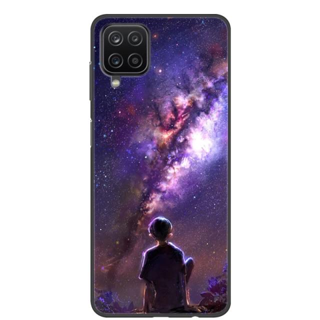 Чехол для Samsung A12, 2021, черные мягкие силиконовые чехлы из ТПУ для телефонов Samsung Galaxy A12 M12, чехол с крутым дизайном, чехол-бампер A 12