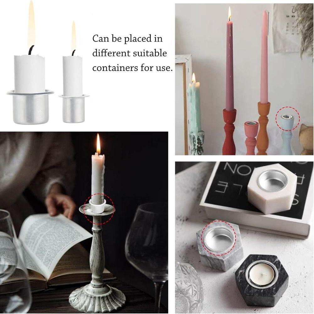 Металлические подсвечники Простые Мини Подсвечники Алюминиевая Основа Чашки Декор для Вечеринки
