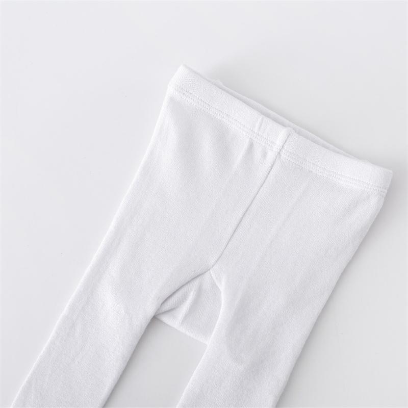 Колготки для новорожденных девочек, вязаные чулки для девочек, хлопковые детские колготки для девочек, повседневные колготки для малышей 0-2 года, белые, черные