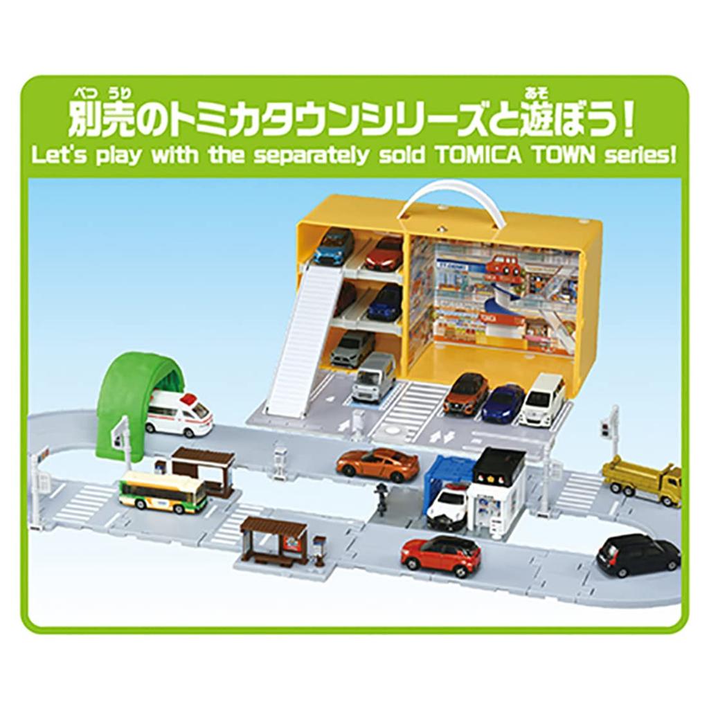 Takara Tomy Tomica Easy Tidy Shopping Mall Miniature Car Toy for Ages 3 and Up Up! (with Road)