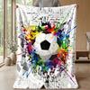 Soccer Ball Breaks Through Pattern Theme blanket Lightweight Warm Flannel Blanket Decorative Throw Blanket for Home Decoration