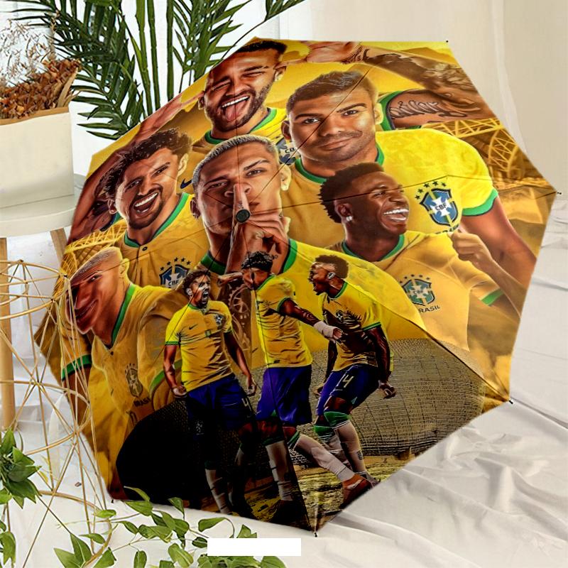 Зонт N-Neymar с Автоматическим Открытием/Закрытием и Усиленной Конструкцией на 8 Спиц, Компактный Дорожный Зонт, Подходящий для Улицы