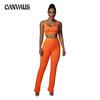 Women's Straight Draped Hip Tight Yoga Pants Solid Colour Sleeveless Vest Fashion Casual Pant Suit