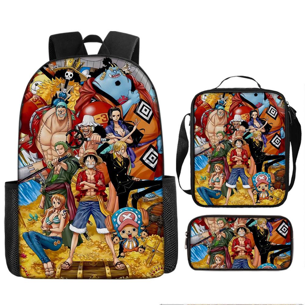 One Piece One Piece Школьная сумка Luffinica Морской король Школьная сумка для ученика Набор рюкзаков
