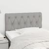 VidaXL Headboard Bedroom Furniture Bed Accessory Single Bed Headboard Interior Light Grey 80x7x78/88 346298