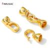 Латунный застежка-коннектор с гладким жемчугом, покрытие 14K золотом, Замок для ювелирных изделий, Застежки-фиксаторы для DIY браслетов, ожерелий