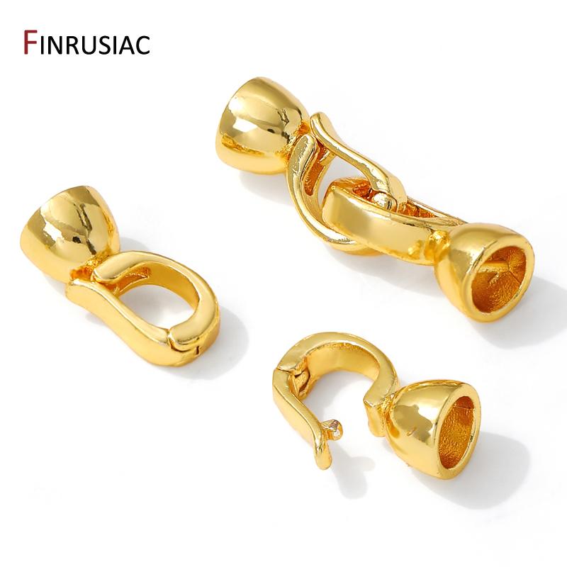 Латунный застежка-коннектор с гладким жемчугом, покрытие 14K золотом, Замок для ювелирных изделий, Застежки-фиксаторы для DIY браслетов, ожерелий