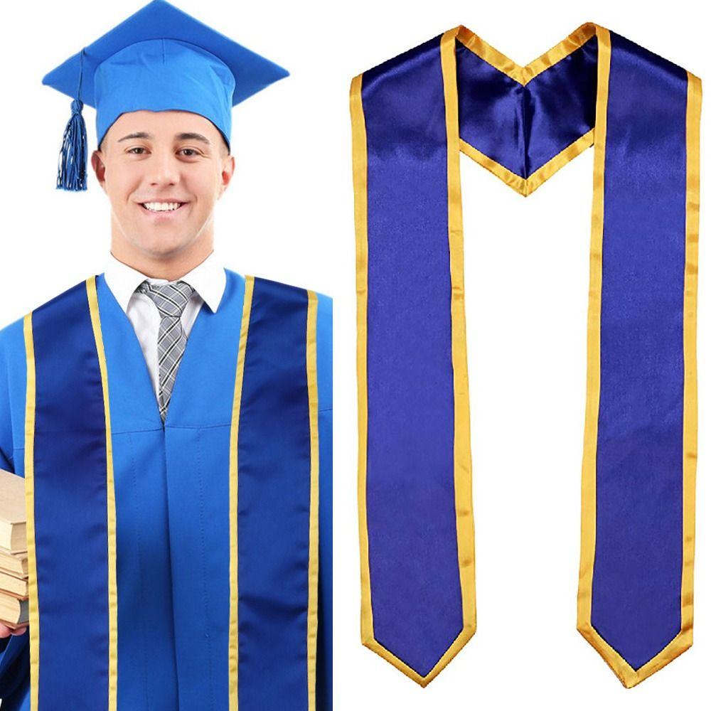 Unisex Graduation Uniform Adult Graduation Robes Graduation Stole Sash Honor Stole Black Sashes