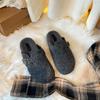 Wool Version Thick Bottom Velvet Warm Bag Head Fluffy Half Slippers Women Wear Winter One Pedal Retro