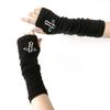 Hip Hop Gloves Long Fingerless Oversleeve Men and Women Knitted Soft Skin Friendly Gloves Stretch Winter Arm Warmer
