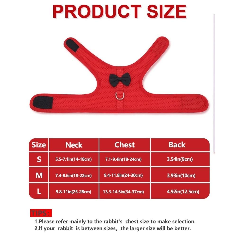 Polyester Rabbit Harness Vest Breathable Pet Walking Leash New Bunny Harness Leash Small Pets Use