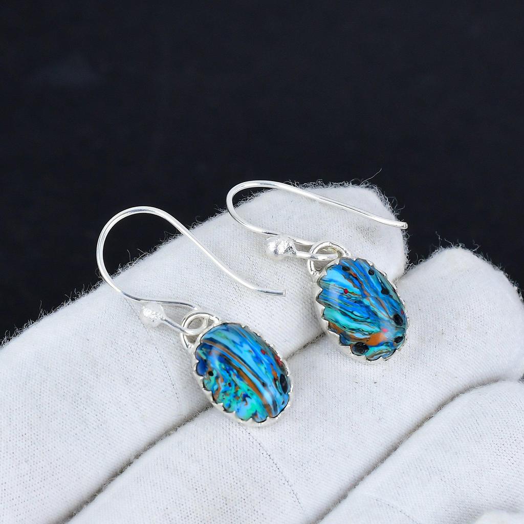 Серьги из натурального радуги с драгоценным камнем Calsillica из стерлингового серебра 925 пробы, серьги-подвески из серебра в стиле бохо, подарки для ватки, подарки для нее