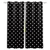 Горошек Черно-белые Простые Плотные Шторы Для Гостиной Оконные Шторы Для Спальни Кухонные Шторы Портьеры Жалюзи