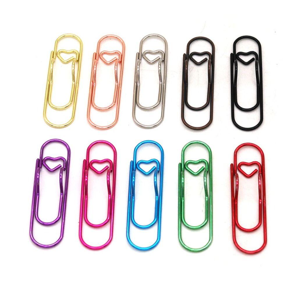 10pcs Colorful Paper Clips Paper Fix Clips Bookmarks Multi-functional Pen Holder  Journal Tool