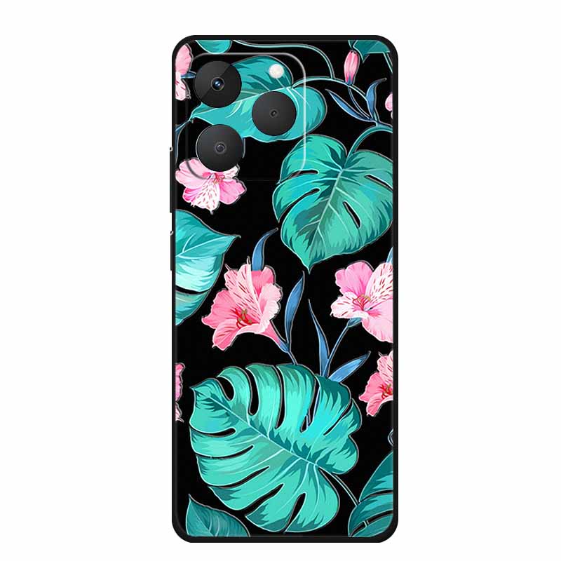 3D Тисненый Чехол Для Телефона Realme Note 70T 70 T Чехол Цветы Силиконовый Мягкий Задний Чехол Для Realme Note 70 Narzo 80 lite Чехол