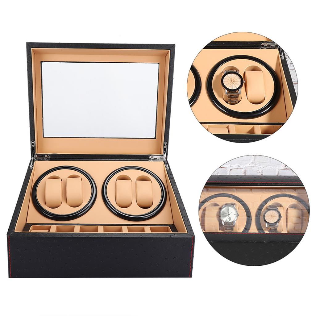 4+6 Автоматический заводной ящик для часов Дисплей Ящик для хранения наручных часов Механические часы