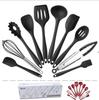 Solid Color Silicone Kitchenware 10-Piece Non-Stick Cookware Set Kitchen Tools Baking Utensils