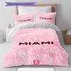 Inter Miami CF Pattern Bedding,Quilt Set Quilt Cover Pillowcase Home Birthday Gift(1 * duvet cover + 2 * pillowcase, without core)