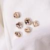 Светло-кофейный Merad Crystal Stack Diamond Finished Diamond Decoration Material Crooked Heart Peach Heart Rock Сахарное удобрение Square ThreeD