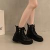 Fashion Platform Martin Boots Women's Versatile Boots 2025 Autumn and Winter New British Wind Locomotive Single Boots Short Boots