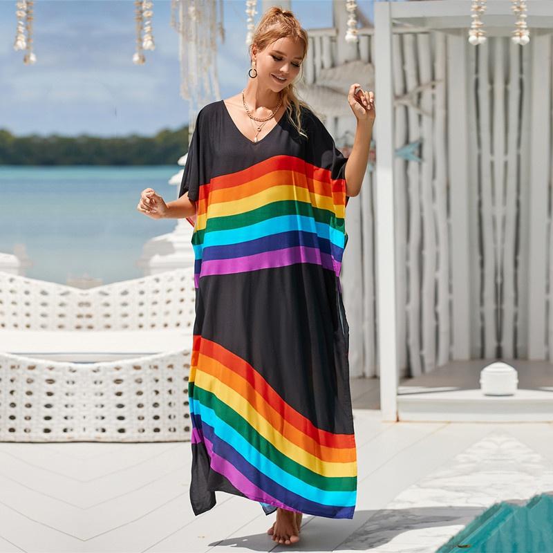 Cotton Long Beach Dress Cover-Ups for Women Pareo De Plage Swimsuit Cover Up Beach Sarongs Swimwear Kaftan Beachwear EMA