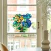 Green Plant Turtle-back Leaves Glass Window Beautification and Decoration, Static Electricity Window Stickers