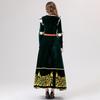 Medieval Court Style, Retro Dark Green Dress, Legend of Bravery, Melinda Cosplay Halloween Costume