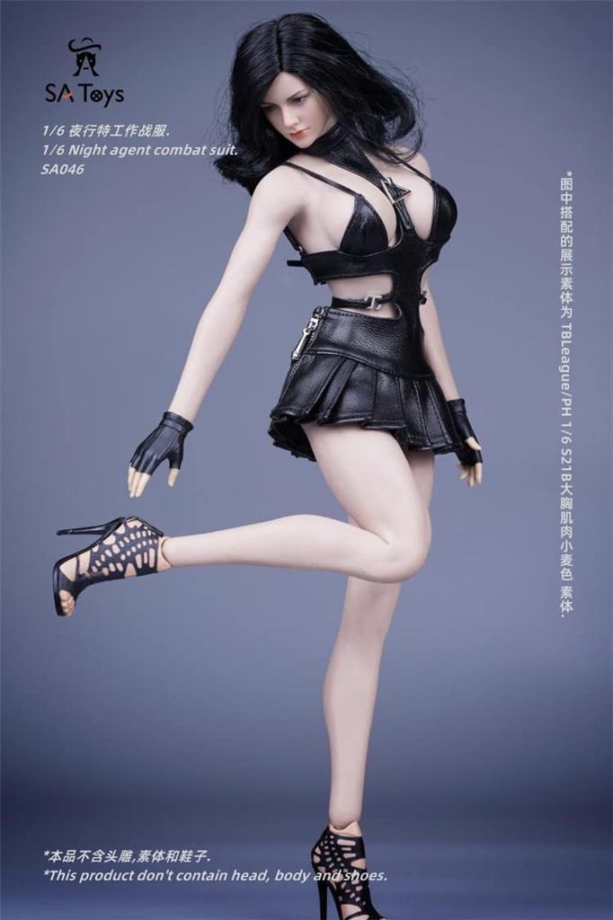 Scale Figure SA Toys SA046 Fashion Sexy Black Knight Fighter One Piece Beautiful Clothes Shoes and Weapons Not [TOYBARJAPAN] 1/6 Women's (body, Head,