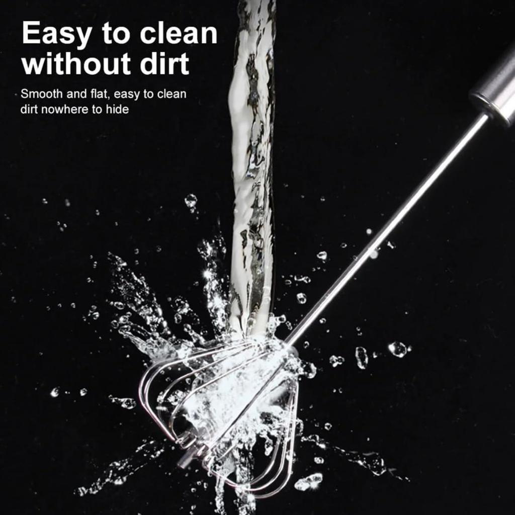 Ручной роторный блендер с венчиком, полуавтоматический венчик для яиц из нержавеющей стали - 30 см