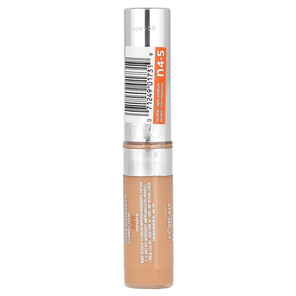 L'Oréal, True Made, суперсмешиваемый консилер, N4-5 Neutral Light/Medium, 0,17 жидких унций (5,2 мл)