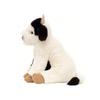 JELLYCAT Серия «Фермерские животные» Кэри Теленок Милая черно-белая кукла Плюшевая кукла 20 см высотой