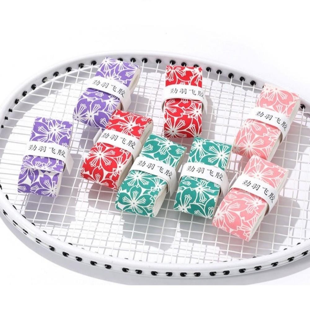 Sakura Print Badminton Racket Grips Wrap Sweat-Absorbent Quickly Self-adhesive Grip