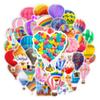 50Pcs/Set Graffiti Sticker Waterproof Self-Adhesive No Mark Left Tear-resistant Hot Air Balloon Cartoon Phone Case Handbook Decal Party Favor