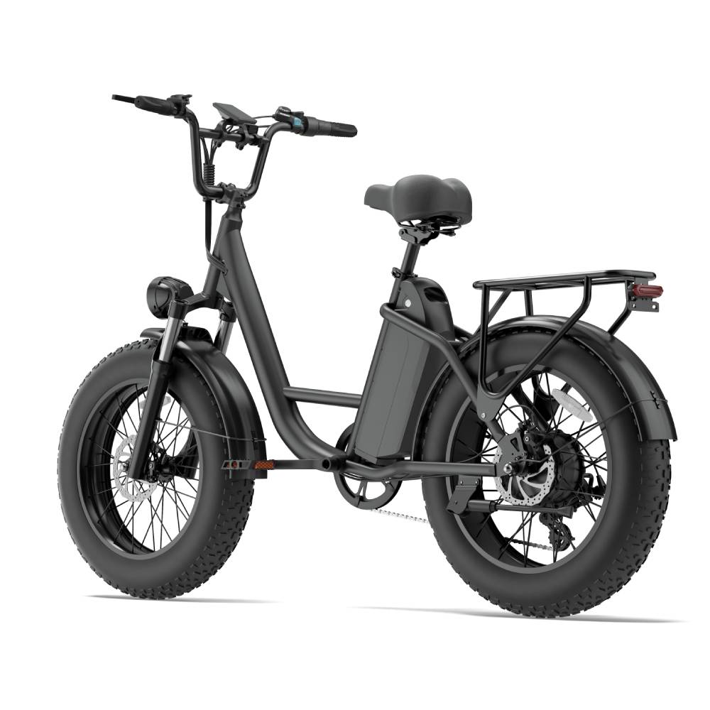 City Commuter Electric Bicycle URLIFE E20 PRO 20" Fat Tire Electric Bike 1500W Peak Motor Adult Electric Bike 48V 15.6AH Battery