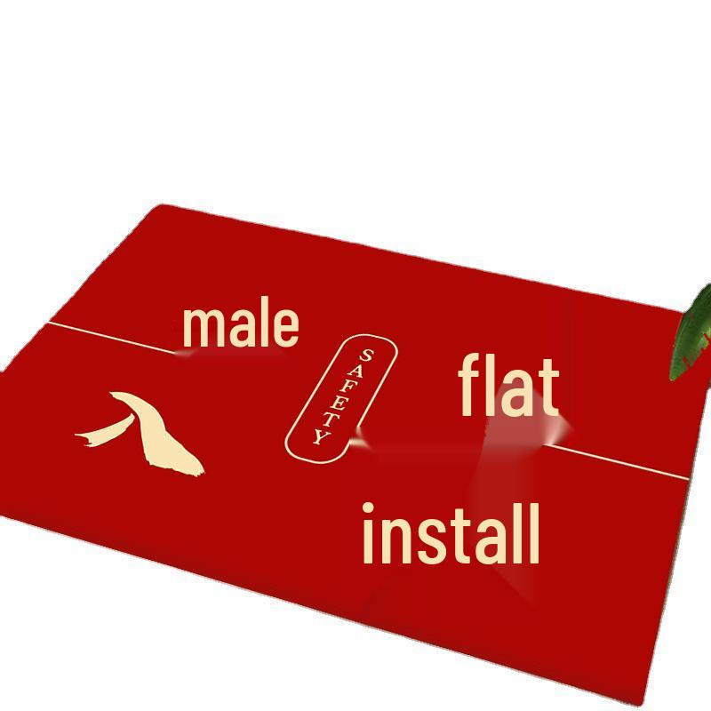 Chinese Style Red Anti-Slip Entry Mat for Home Doorways