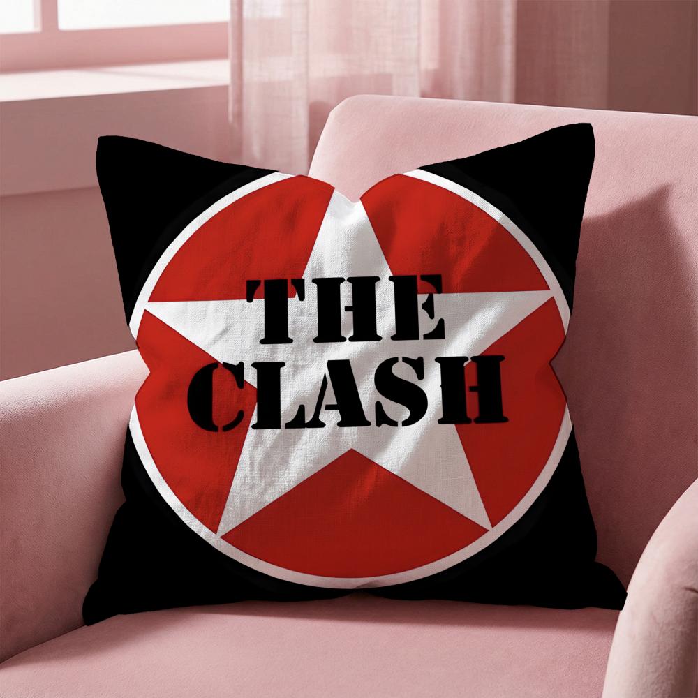 Rock Band The Clash Наволочка Многоцелевая Наволочка для Дома и Автомобиля - Двусторонняя, Мягкая и Прочная для Повседневного Использования
