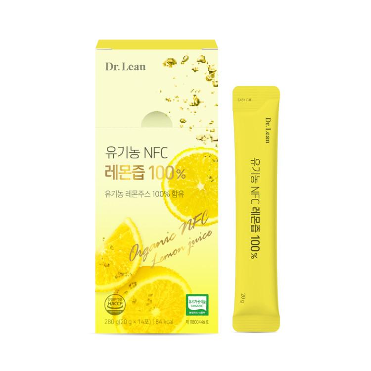 Dr.Lean Song Joong-ki Organic NFC Lemon Juice 100% лимонная вода 1 коробка