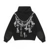 Мужская винтажная хлопковая толстовка с капюшоном Streetwear с графическим принтом Пуловер Свитшот Осень 2025