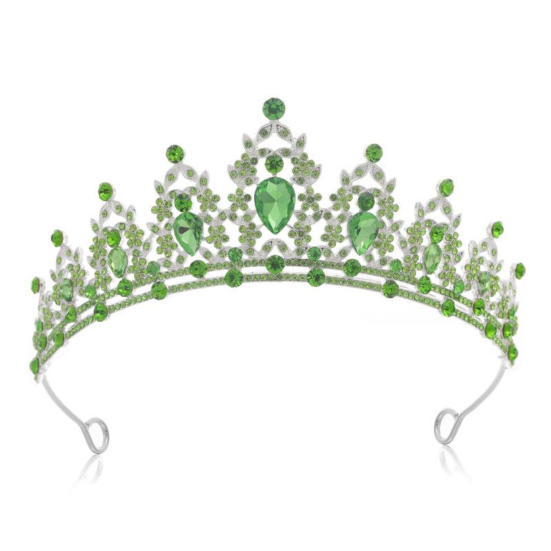 Благородный черный драгоценный камень сверкающий бриллиант свадебная тиара, сплав корона свадебная тиара, аксессуары для волос, банкет вечеринка, диск для волос тиара