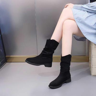 Ботинки Мартина до середины икры в стиле Пустоши 2025, Многоцветные, Толстая подошва, Увеличивающие рост.