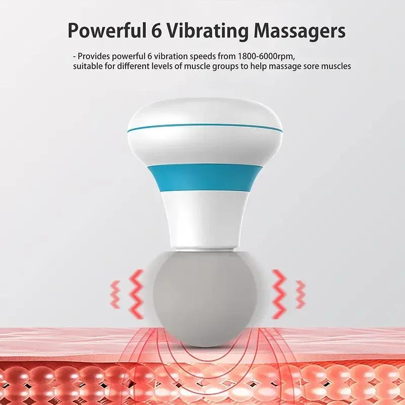 Electric Mini Handheld Massage Gun 6 Speed Vibration Fitness Massager Relieve Fatigue Personal Care Pain Relief Body Massager