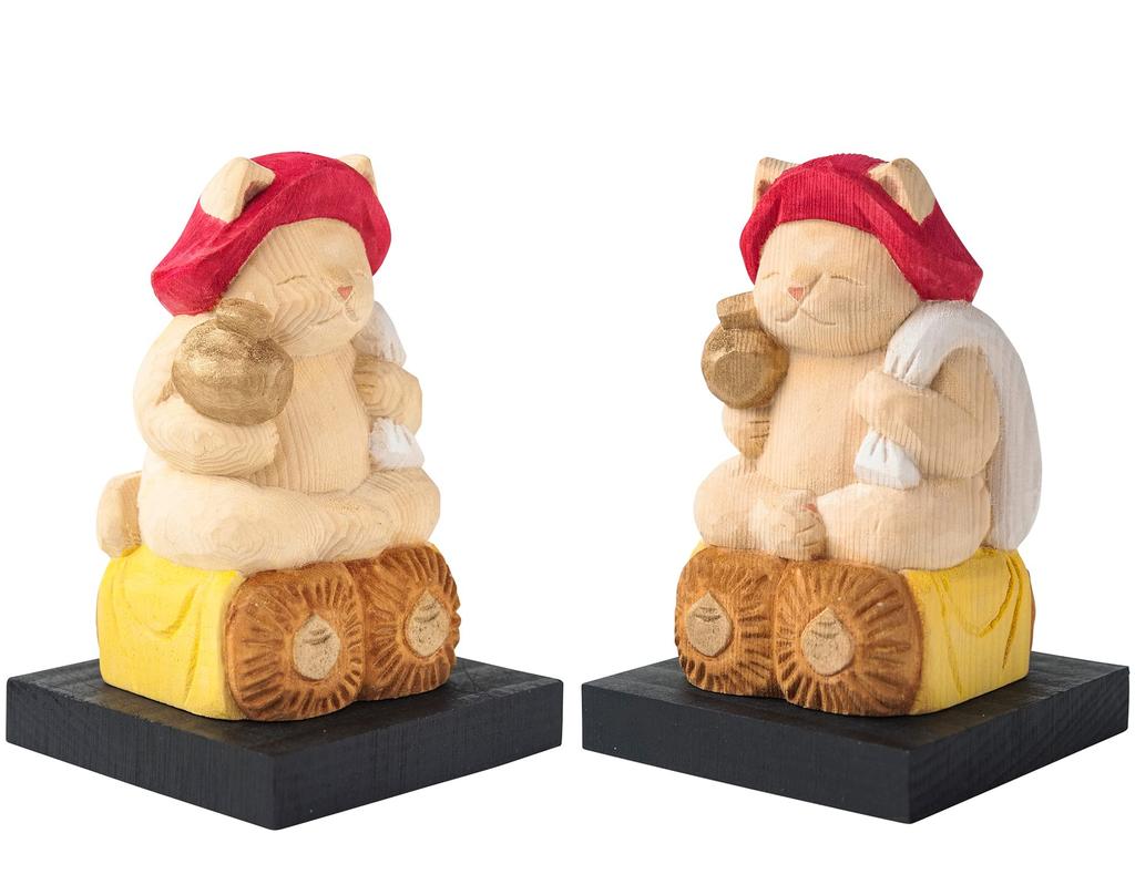 Cat Cat God of Daikokuten of Original Sculptor and Supervisor of Butsuya Sakai Seven Gods of figurine Buddha, Fortune, (God Wealth), - Fortune,